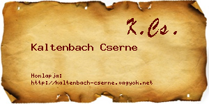 Kaltenbach Cserne névjegykártya